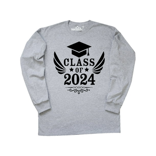 INKtastic Class of 2024 with Graduation Cap and Wings Long Sleeve T