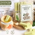 thumbnail image 4 of Cleansing Sage Scented Wax Melts - Natural Non Toxic Total 1 Pack of 8 Wax Melts - Long Lasting Strong Scent Pet Safe Candle Wax Cubes Tarts For Warmers - For Cleansing Negative Energy And Protection, 4 of 8