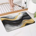 thumbnail image 4 of Black White Gray Gold Marble Pattern Bathroom Rugs Mat,Non Slip Microfiber Bathroom Rug,Rubber Backing,Soft Bathroom Mats for Bathroom Floor,Tub and Shower,17x27in(43x68cm), 4 of 5