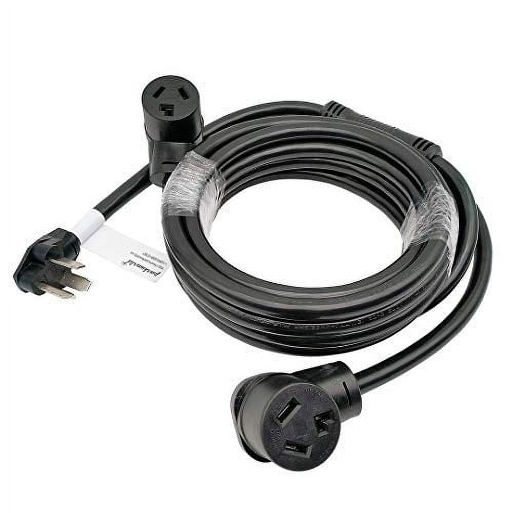 Parkworld 886580A Dryer Splitter, NEMA 10-30P Male Plug to (2) 10-30R Female Receptacle, Dryer 3-Prong 30 AMP 10-30 Y Adapter Cord 90 (60158)