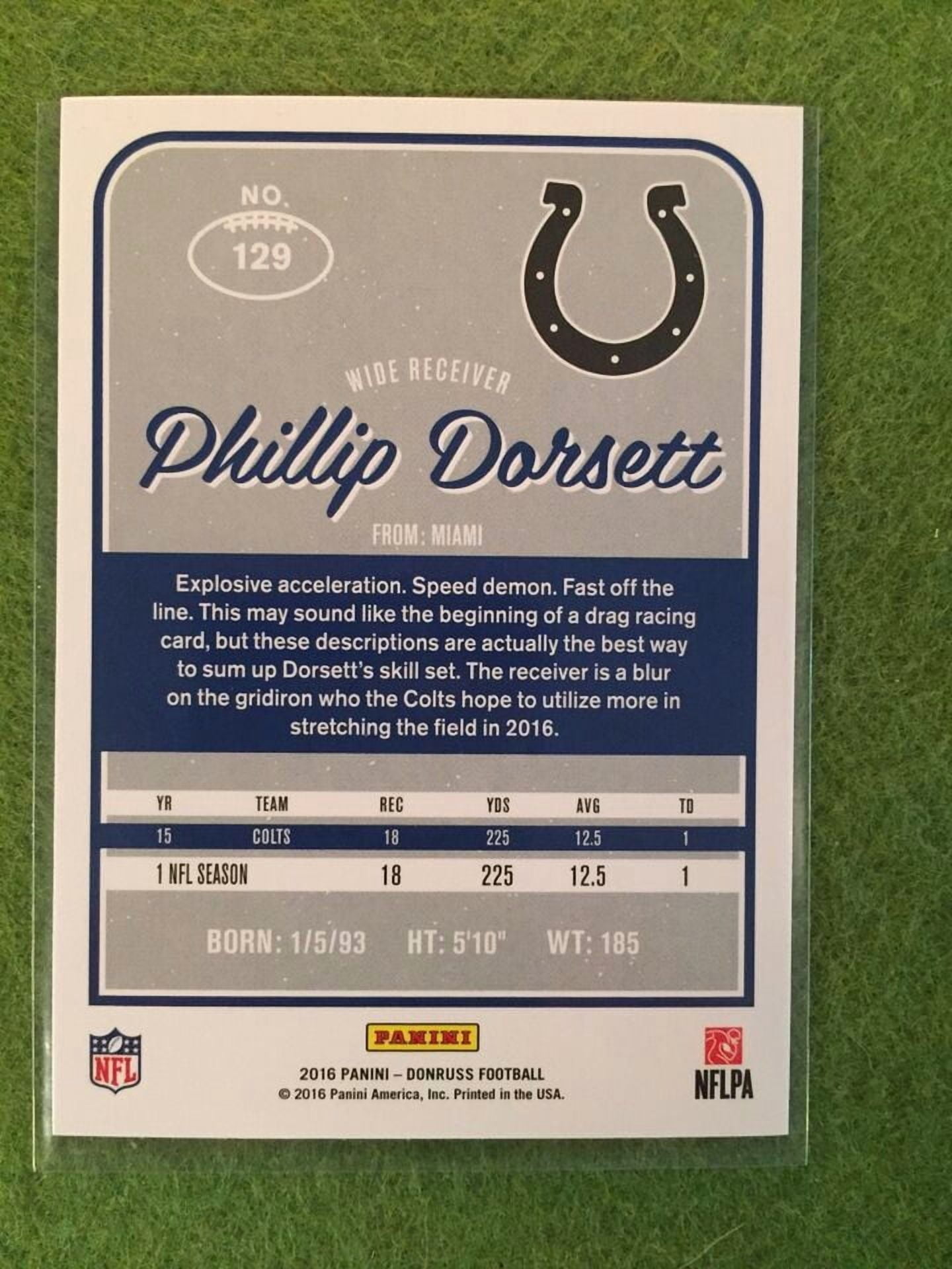 Phillip Dorsett NFL Football Card 2016 Donruss Press Proof #129 - Rare Red Foil!