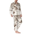 thumbnail image 2 of Lsque Western Desert Cowboys3 Pattern Long Sleeve Pajama Set for Men - Soft 2-Piece Sleepwear and Loungewear Set with Pockets, Comfy Nightwear-Medium, 2 of 7