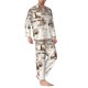thumbnail image 2 of Fotbe Western Desert Cowboys3 Pijama de Hombre con Estampado de Manga Larga, Conjunto de 2 Piezas, Ropa de Dormir Suave y Cómoda con Bolsillos-XX-Large, 2 of 7