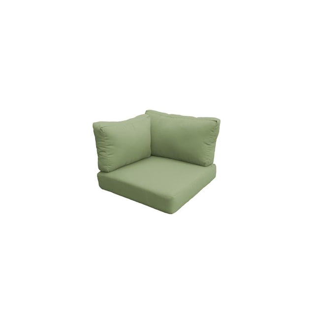 Covers for Low-Back Corner Chair Cushions 6 inches thick in Cilantro