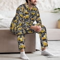 thumbnail image 7 of Naloa Excavator At Work Men’s Pajamas Set - Long Sleeve Button Down Sleep Shirt and Pajama Bottoms Sleepwear Set-Large, 7 of 7