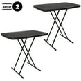 thumbnail image 2 of Everyday Home Set of 2 Folding Tables for Camping, Cards, and Crafts, Black, 2 of 8