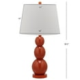 thumbnail image 3 of SAFAVIEH Jayne 26 in. Orange Glass Table Lamp with Off-White Cotton Shade, Set of 2, 3 of 8