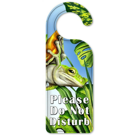 Do Not Disturb Door Knob Hanger Sign - Paradise Frog