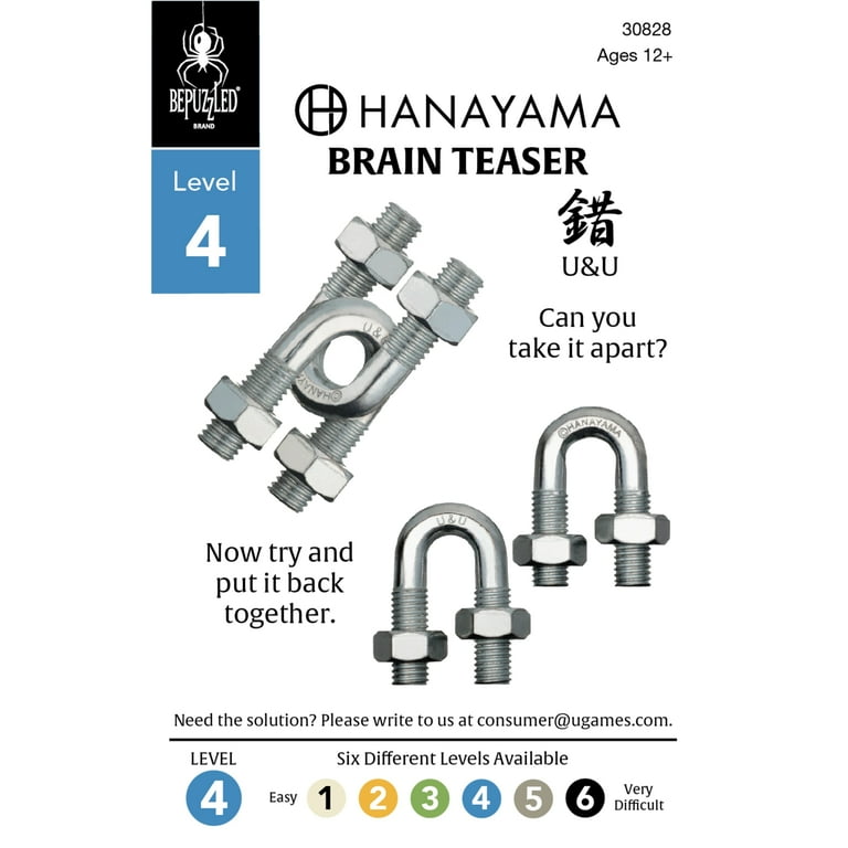 BePuzzled | U&U Hanayama Cast Metal Brainteaser Puzzle Mensa Rated