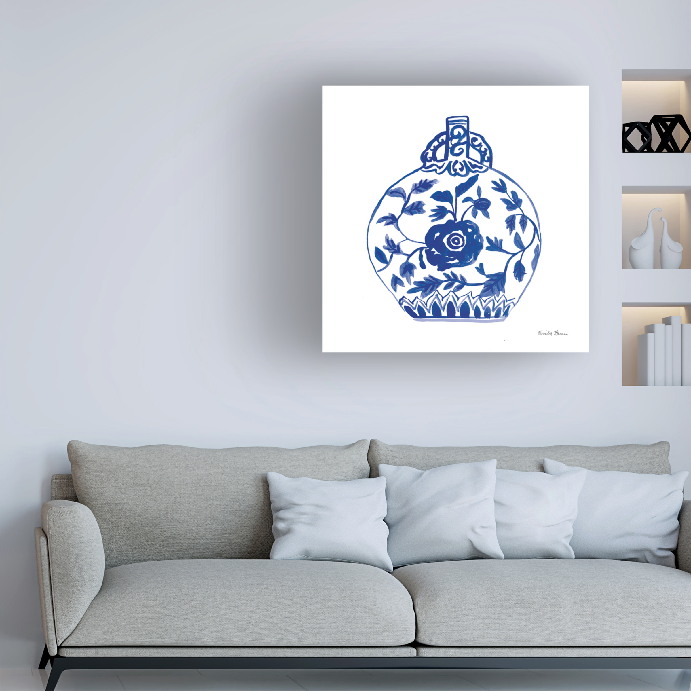 Trademark Fine Art 'Chinoiserie V' Canvas Art by Farida Zaman