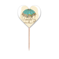 thumbnail image 1 of Casa Estrella de lluvia paraguas de encaje Etiqueta del corazón de la bandera del palillo de dientes, 1 of 3