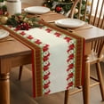thumbnail image 5 of Christmas Cotton Linen Table Runner for Dining Kitchen, Winter Xmas Poinsettia Red Green Plaid Wedding Outdoor Party Tablerunners Decoration, Dresser Scarf Coffee Tablecloth Runners 16x72 Inches, 5 of 9