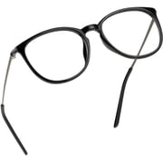 LifeArt Blue Light Blocking Glasses, Anti Eyestrain, Computer Reading Glasses, Gaming Glasses, TV Glasses for Women Men, Anti Glare (Black, +1.00 Magnification)