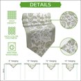thumbnail image 5 of Sage Green Floral Table Runner Linen Burlap Table Runner 108 Inches Long Vintage Flowers Botanical Farmhouse Greek Key Dresser Scarves for Kitchen Island Coffee Dining Room Holiday Decor 13"x108", 5 of 8