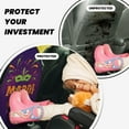 thumbnail image 4 of Pofeuu Mardi Gras2 Print 2 Pack PU Leather Kick Mat Back Seat Protector, Universal Car Seat Back Organizer, Waterproof Backseat Protector For Most Car, 4 of 8