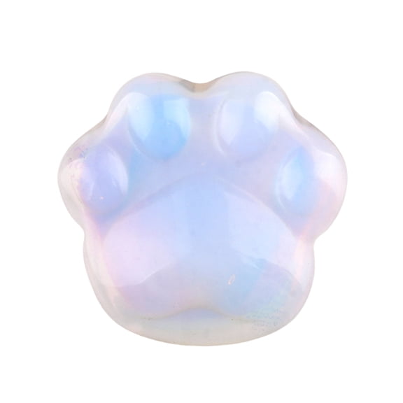 Ruanlalo Faux Crystal Cat Paw Ornament Healing Natural Stone Kitten Paw Statue Carving Animal Claw Figurine Desktop Decoration Cat Lovers Gift