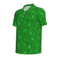 thumbnail image 2 of Rocae Green Glitter for Men's Short Sleeve Polo Shirt, Quick Drying Performance Moisture Wicking Sports Men's Golf Shirt, 2 of 9