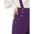 thumbnail image 6 of INSPIRE CHIC Mother's Day Women's Jumpsuits Adjustable Straps Wide Leg Suspenders Overall Jumpsuits XL Dark Purple, 6 of 7