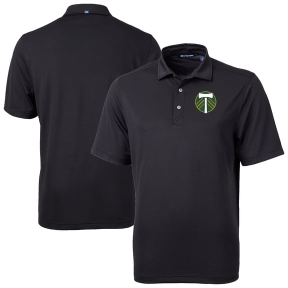 Men's-Cutter & Buck  Black Portland Timbers Virtue Eco Pique Recycled Polo