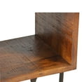 thumbnail image 4 of Table de Chevet en Bois à Compartiment Ouvert avec Support Tubulaire en Métal, Marron, 4 of 6