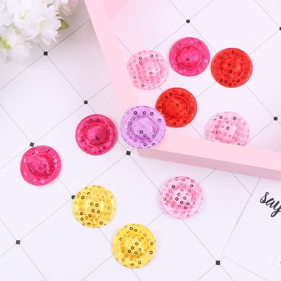 COSMOBETTY 24Pcs Mini Construction Craft Hats for Diy Lovers in Red and Sky Blue Mini Hats