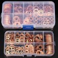 thumbnail image 2 of 200Pcs Joint Plat, Joint, Rondelle, Écrou et Boulon Cuivre Assortiment Kit, avec Boîte, 2 of 5