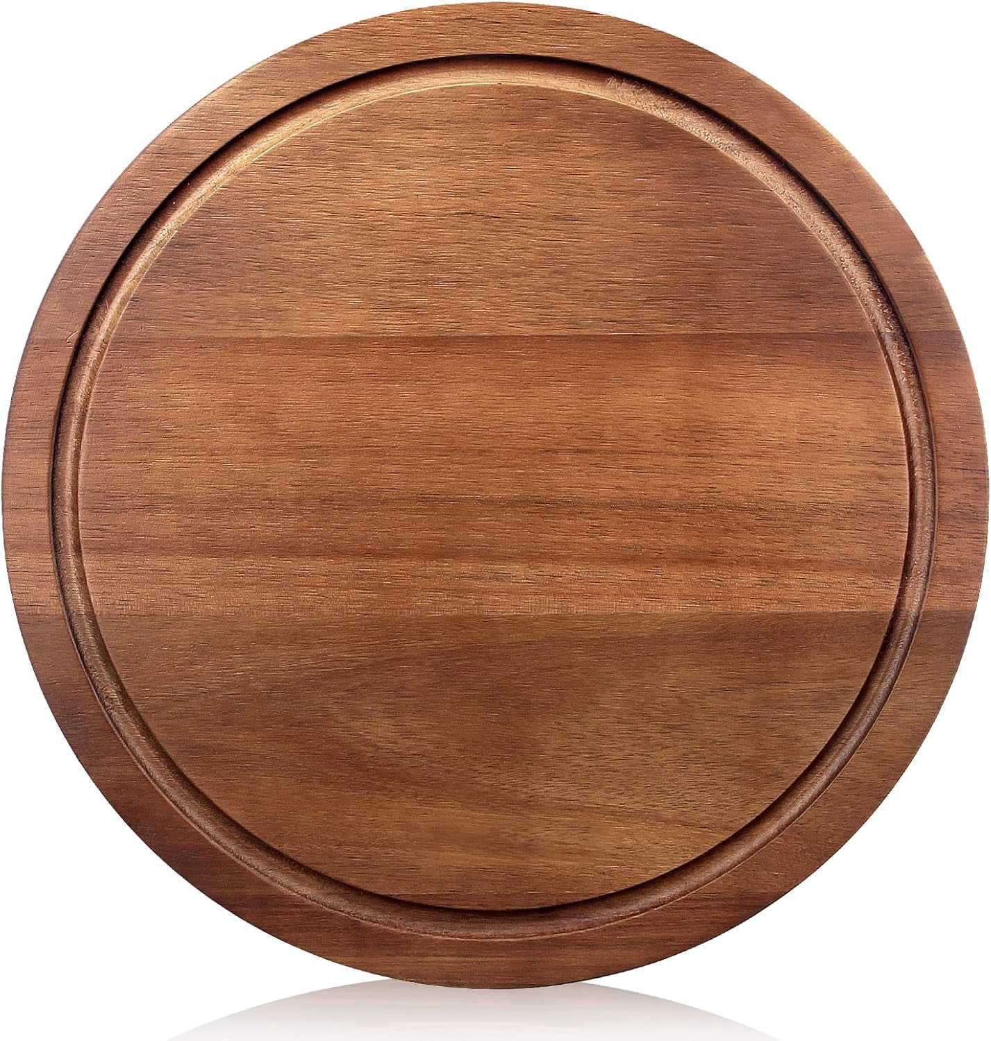 RGHJAR-Round Acacia Wood Cutting Boards for Kitchen Meat Small Wooden Charcuterie Boards Decorative Bread Serving Cheese Board Chopping Board Butcher Block Circle Pizza Board Charcuterie Tray Food Pl