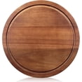 thumbnail image 2 of RGHJAR-Round Acacia Wood Cutting Boards for Kitchen Meat Small Wooden Charcuterie Boards Decorative Bread Serving Cheese Board Chopping Board Butcher Block Circle Pizza Board Charcuterie Tray Food Pl, 2 of 3
