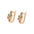 thumbnail image 1 of Aretes Dama con Esmeraldas Rubí Zafiro y Citrino Oro 18K Lam dorado Unitalla, 1 of 7