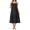 Black, variant on Women 100% Cotton Long Full Slips for Under Dresses Lace Camisoles Slip Dress Chemise Petticoat