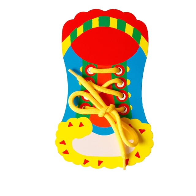 Kyusrd Learn To Tie Shoes for Kids Shoelace Toy Shoelace Threading Teaching Toys Fine Motor Skill Toy Kindergarten Learning Activities Toy Water-Based Paint for K