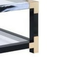 thumbnail image 3 of ACME Lafty 54" Glass Top Coffee Table in White Brushed and Black, 3 of 5