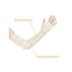 thumbnail image 4 of Guantes largos de mujer para exteriores, suaves, bloqueadores de sol, mangas sin dedos, color caqui, 4 of 4