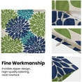 thumbnail image 4 of Dahlias Flowers Pillow Covers 18x18 Set of 2, Teal Green Blue Decorative Throw Pillow Covers Geometry Modern Linen Farmhouse for Couch Sofa Summer Home Outdoor Decor, 4 of 5