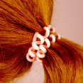 thumbnail image 5 of Amelia Beauty, 8 Small Fabric Wrapped Elastic Hair Coils, 1.75in Diameter Spiral Hair Ties, Gentle on Hair, Strong Hold and Minimizes Dents and Creases, Pink, 5 of 11