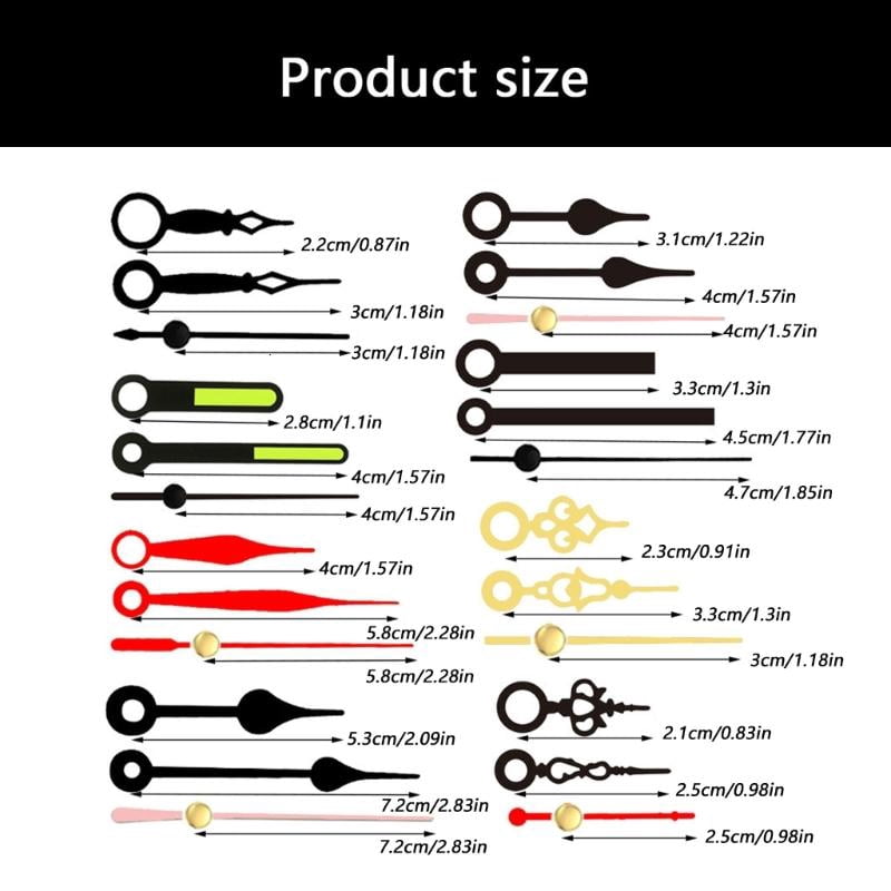 ANXPTIME Clock Mechanism Replacement Kits Plastic Quiet Movement Component with Hands