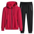 thumbnail image 3 of WINSTAND Conjuntos de ropa deportiva de talla grande para hombre, nueva ropa de primavera y otoño, traje de pantalones con capucha para hombre, sudadera + pantalones deportivos de 2 piezas 8XL, 3 of 5