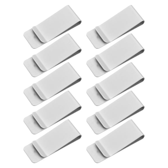 10 Pcs Brass Money Clip Household Press Foot Small Bag Pacifier Removable Wallet Simple Man Silver