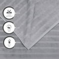 thumbnail image 3 of Everyday Home by Trident Quick Dry 6 Pc Bath Towel Set, 100% Cotton , lightweight,Soft, Absorbent, Bathroom Towels, 2 Bath 27"x54", 2 Hand 16"x28", 2 Washcloths 13"x13", Charcoal, 3 of 7