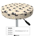 thumbnail image 4 of Lsque Pug Dog Face Pattern Round Bar chair cushion covers Velvet Fabric Premium Comfort Protects from Scratches and Stains for 14-17 Inch Chair-12 inch, 4 of 7