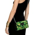 thumbnail image 2 of TSOVTHRID Shamrock Black Cat Print Clutch Purses for Women Party Handbag Evening Bags Lightweight Leather Shoulder Bag for Formal Party Cocktail Prom St. Patrick's Day, Green, 2 of 7