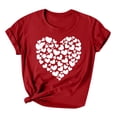thumbnail image 3 of VKOYWKM Love Heart T Shirts Women Valentines Day Shirts Love Graphic Tees Short Sleeve Casual Crew Neck Holiday Tops Romantic Valentines Day Gifts Shirt, 3 of 6