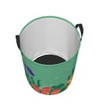 thumbnail image 3 of XMXY Round Laundry Basket Organizer, Green Seabed Plants Waterproof Collapsible Dirty Clothes Basket Laundry Hamper, Small Size, 3 of 8