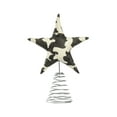 thumbnail image 2 of Qonioi Cow Pattern Tree Topper, Pentagram Christmas Tree Decoration with Metal Spring, Festive Holiday Topper, 2 of 7