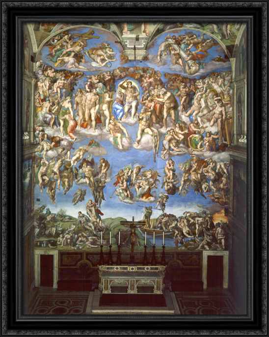 FrameToWall The Last Judgement 28x34 Large Black Ornate Wood Framed