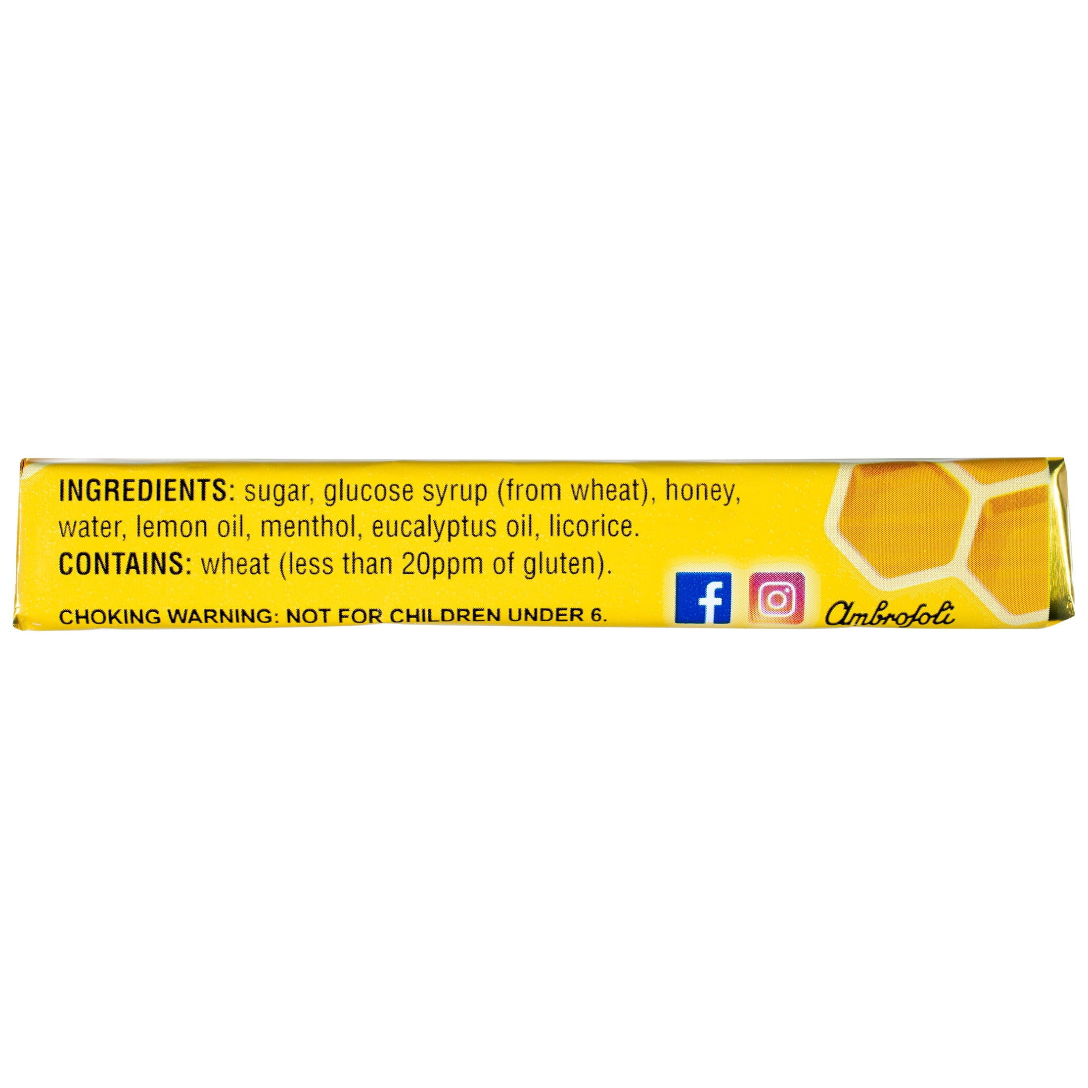 (4 pack) Lemon Honey Menthol Throat Drop Bars