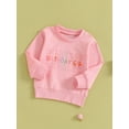 thumbnail image 5 of Baby Toddler Girls Boys Sweatshirt, 6 12 18 24 Months 2T 3T 4T Long Sleeve Crew Neck Letters Print Hoodie Pullover Birthday Clothes, 5 of 9