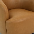 thumbnail image 5 of Fisher 32" W Vegan Leather Upholstered Swivel Barrel Chair in Tan, 5 of 5