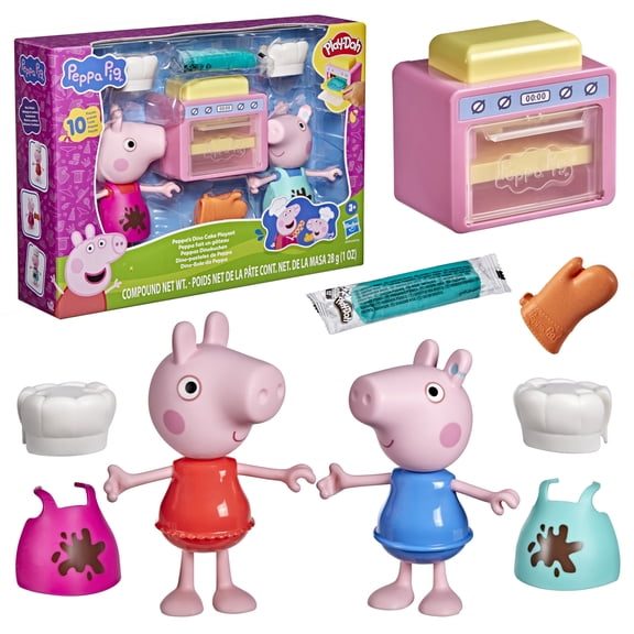 Peppa Pig Toys Peppa's Dino Cake Playset, Includes Play-Doh Compound, Preschool Toys, 3 