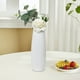 thumbnail image 5 of Jarrón de plástico esmaltado para arreglos florales, decoración del hogar, mueble de TV y mesa. Portaflores secas o frescas, 21 x 5,8 cm, opciones verde, rosa y blanco., 5 of 6